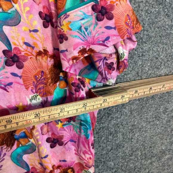 Disney Posh Peanut Womens XL The Little Mermaid Pajama Set Button Up Top Shorts - Picture 8 of 12